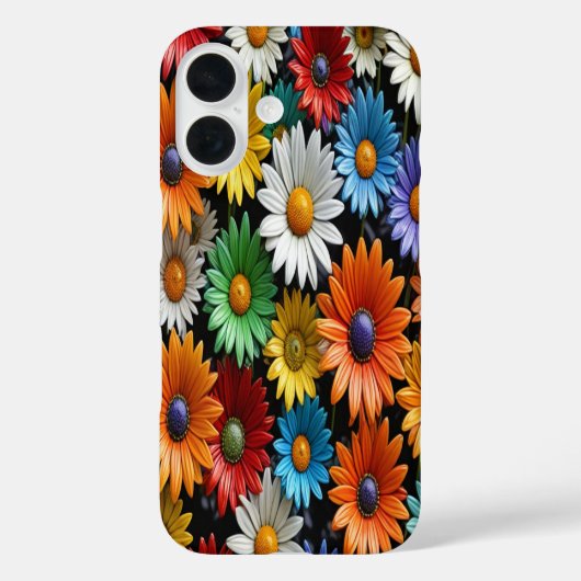 ガラスカラフル花#8 - iPhone 16ケース Case-Mate iPhoneケース (裏面)