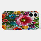 ガラスカラフル花#9 - iPhone 16ケース Case-Mate iPhoneケース (裏面 (横))