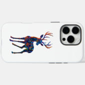 ガラスカラフル鹿アート – ユニークモダン野生生物P Case-Mate iPhoneケース (裏面 (横))