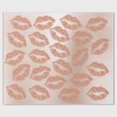 ガラスキスリップメイクアップ赤面銅ピン金ゴールドピンク ラッピングペーパー (フラット)