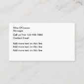 ガラスクール車の修理の名刺 名刺 (裏面)