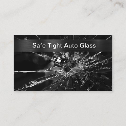 ガラスクール車の修理の名刺 名刺 (正面)