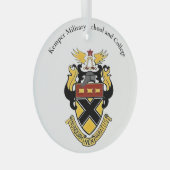 ガラスケンパー軍隊スクールとカレッジグラス ガラスオーナメント (正面右)