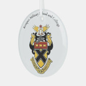 ガラスケンパー軍隊スクールとカレッジグラス ガラスオーナメント (正面左)