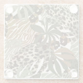 ガラスコアスタージャングルアニマルプリント ガラスコースター (裏面)