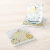 ガラスコアスターパンプキントリオ ガラスコースター (アングル)