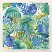 ガラスコアスター熱帯のヤシ ガラスコースター (正面)