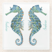 ガラスコアスター航海の – シーホース ガラスコースター (正面)