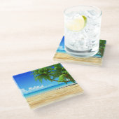 ガラスコアスター – トロピカルビーチ ガラスコースター (アングル)