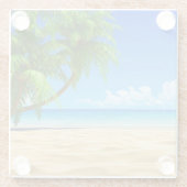 ガラスコアスター – トロピカルビーチ ガラスコースター (裏面)