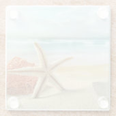 ガラスコアスター – ビーチヒトデ ガラスコースター (裏面)