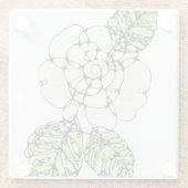 ガラスコアスター – ホワイトガーデニア ガラスコースター (裏面)