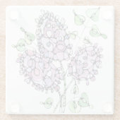 ガラスコアスター – ライラック ガラスコースター (裏面)