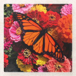 ガラスコアスター – （昆虫）オオカバマダラ、モナークバタフライジンニア ガラスコースター