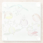 ガラスコアスター – 間抜けバーディ ガラスコースター (裏面)