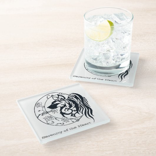 ガラスコアスター – SerenityoftheHeart ガラスコースター (アングル)