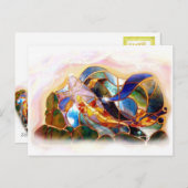 ガラスコイフィッシュアー日本のトデザインはがき ポストカード (正面/裏面)