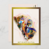 ガラスコイ魚モダンファインアート葉書 ポストカード (正面/裏面)