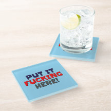 ガラスコースターここに置け！