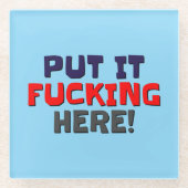 ガラスコースターここに置け！ ガラスコースター (正面)