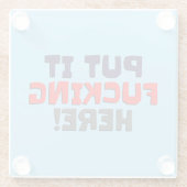 ガラスコースターここに置け！ ガラスコースター (裏面)