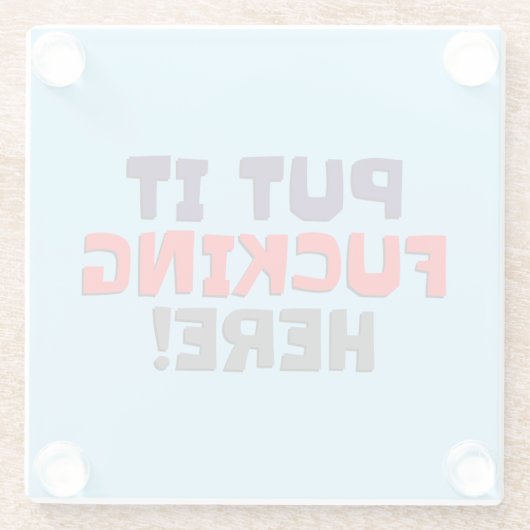 ガラスコースターここに置け！ ガラスコースター (裏面)