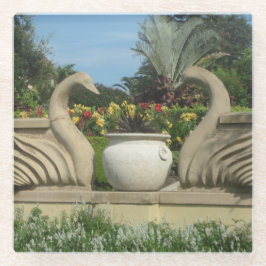 ガラスコースターとして作成されたコンクリートの白鳥 ガラスコースター