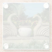 ガラスコースターとして作成されたコンクリートの白鳥 ガラスコースター (裏面)