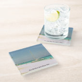 ガラスコースターとビーチシーン ガラスコースター (アングル)