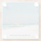 ガラスコースターとビーチシーン ガラスコースター (裏面)