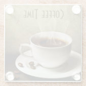 ガラスコースターまたはコーヒー時間 ガラスコースター (裏面)