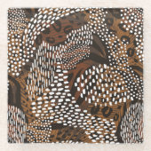 ガラスコースターアニマルプリント ガラスコースター (正面)