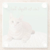 ガラスコースターオレンジキャット ガラスコースター (裏面)