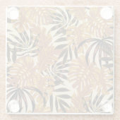 ガラスコースタートロピカルパームズプリント ガラスコースター (裏面)