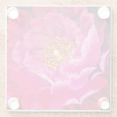 ガラスコースターピンクサボテンバラ ガラスコースター (裏面)