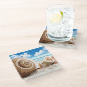 ガラスコースター – シーシェル (アングル)