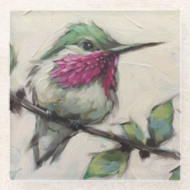 ガラスコースター – ハミングバード