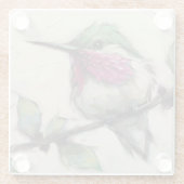 ガラスコースター – ハミングバード (裏面)