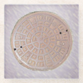 ガラスコースター – マンホール蓋 (正面)