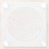 ガラスコースター – マンホール蓋 (裏面)