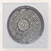 ガラスコースター-ユーティリティアクセスカバー ガラスコースター (正面)