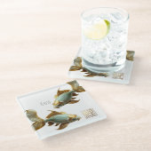 ガラスコースター/磁器コイ/ガラスコースター ガラスコースター (アングル)