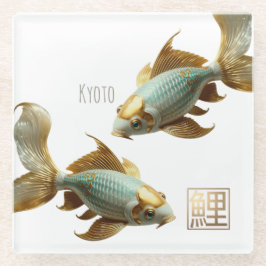 ガラスコースター/磁器コイ/ガラスコースター ガラスコースター