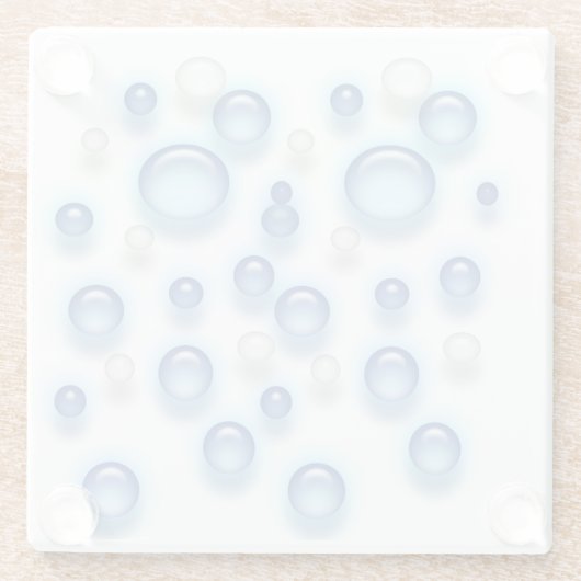 ガラスコースター – 3Dバブル (裏面)