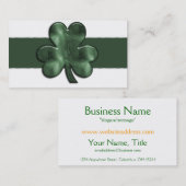 ガラスシャムロックのアイルランドの名刺 名刺 (正面/裏面)