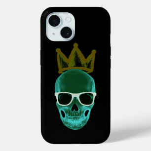 ガラススカルとクラウン iPhone 15ケース