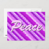 ガラスストライプのアメジスト紫 ポストカード (正面/裏面)