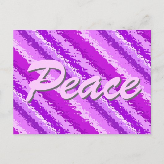 ガラスストライプのアメジスト紫 ポストカード (正面)