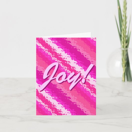 ガラスストライプの深い – ピンクの色合い シーズンカード (正面)