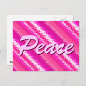 ガラスストライプの深い – ピンクの色合い ポストカード (正面/裏面)